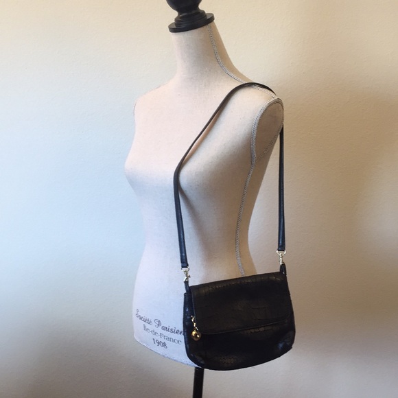 Perlina Handbags - Leather Croc Embossed Bag